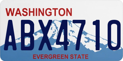 WA license plate ABX4710