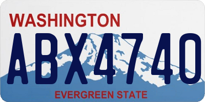 WA license plate ABX4740