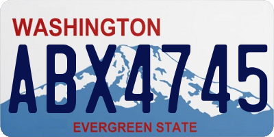 WA license plate ABX4745