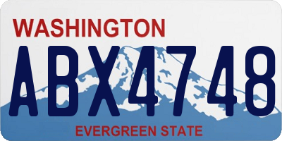 WA license plate ABX4748