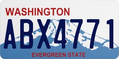 WA license plate ABX4771