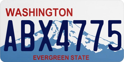 WA license plate ABX4775