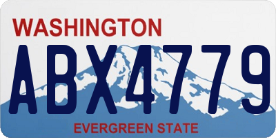 WA license plate ABX4779