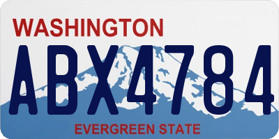 WA license plate ABX4784
