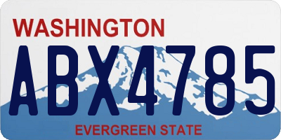 WA license plate ABX4785