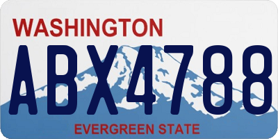 WA license plate ABX4788