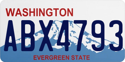 WA license plate ABX4793