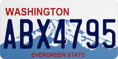 WA license plate ABX4795