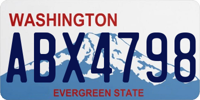 WA license plate ABX4798