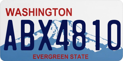 WA license plate ABX4810