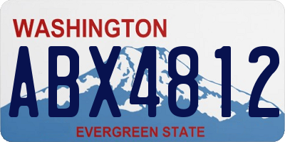 WA license plate ABX4812