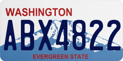 WA license plate ABX4822