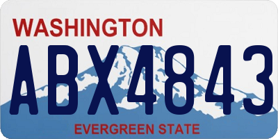 WA license plate ABX4843