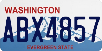 WA license plate ABX4857