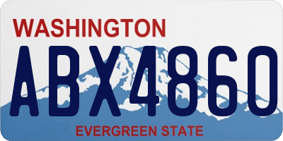 WA license plate ABX4860