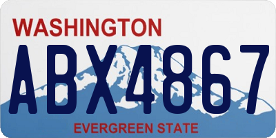 WA license plate ABX4867