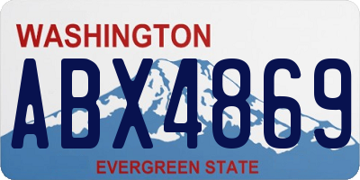 WA license plate ABX4869