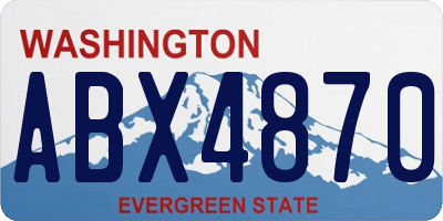 WA license plate ABX4870