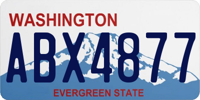 WA license plate ABX4877
