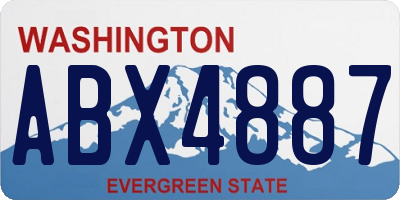WA license plate ABX4887