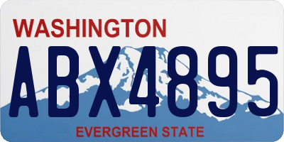 WA license plate ABX4895