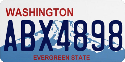 WA license plate ABX4898