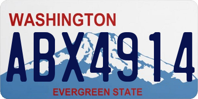 WA license plate ABX4914