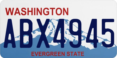 WA license plate ABX4945