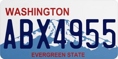 WA license plate ABX4955