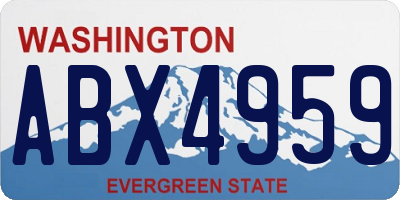 WA license plate ABX4959