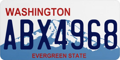 WA license plate ABX4968