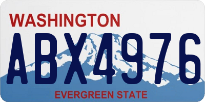 WA license plate ABX4976