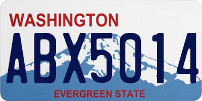 WA license plate ABX5014
