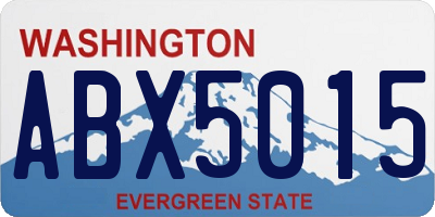WA license plate ABX5015