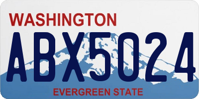 WA license plate ABX5024