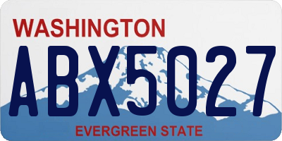 WA license plate ABX5027