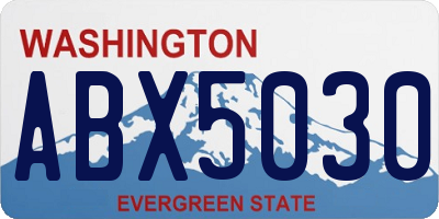 WA license plate ABX5030