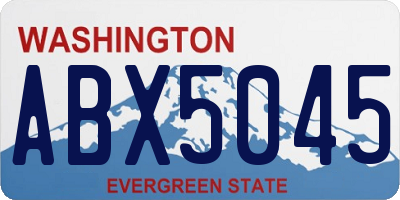 WA license plate ABX5045