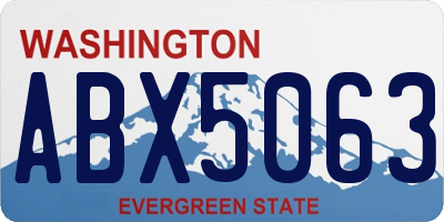 WA license plate ABX5063