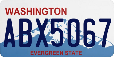 WA license plate ABX5067