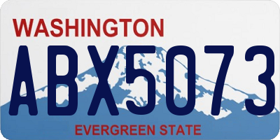 WA license plate ABX5073