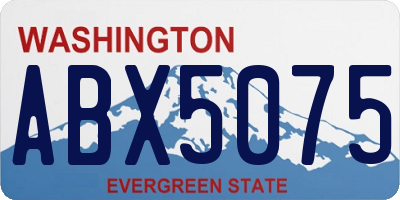 WA license plate ABX5075
