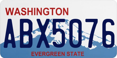 WA license plate ABX5076