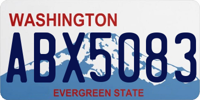 WA license plate ABX5083
