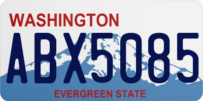 WA license plate ABX5085