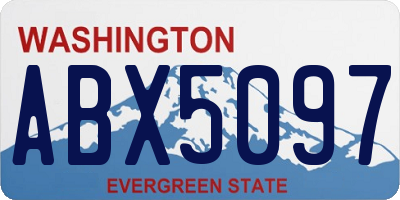 WA license plate ABX5097
