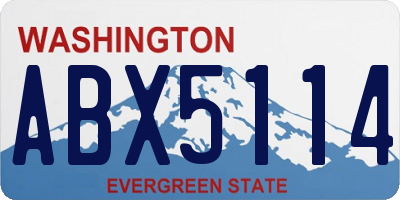 WA license plate ABX5114