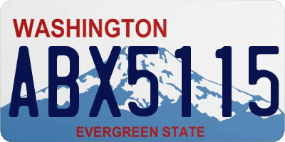 WA license plate ABX5115