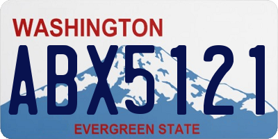 WA license plate ABX5121