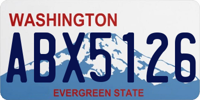 WA license plate ABX5126